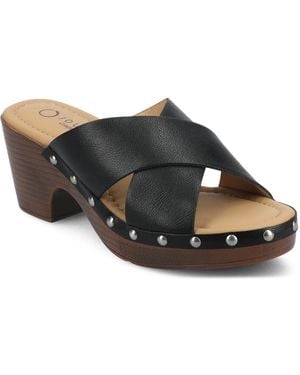 Journee Collection Silvana Platform Sandal - Black