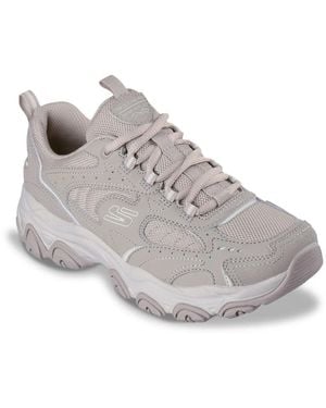 Skechers D'Lites Trail Runner Square Ledge Sneaker - Gray