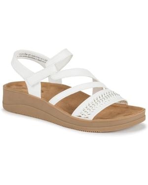 BareTraps Feeza Wedge Sandal - White