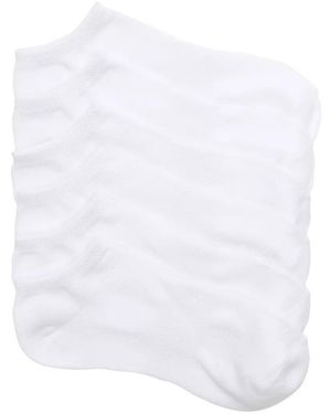 Mix No 6 Arch No Show Socks 6 Pack - White