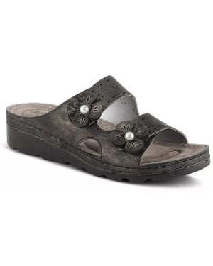 Flexus by Spring Step Pamola Wedge Sandal - Black