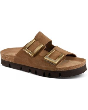 Spring Step Nesconset Wedge Sandal - Brown