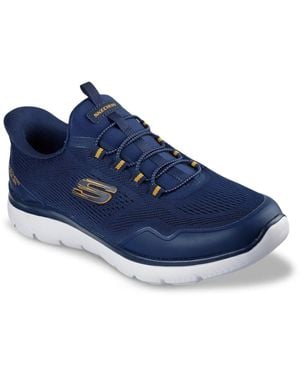 Skechers Extra Wide Width Hands Free Slipins Summits Top Rate Sneaker - Blue