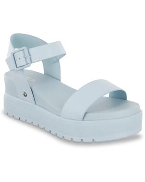 MIA Kayci Platform Wedge Sandal - Blue