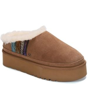 Mykos Jane Platform Slipper - Brown