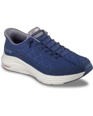 Skechers Extra Wide Width Slipins Contour Foam Cozy Fit Slipon Sneaker - Blue