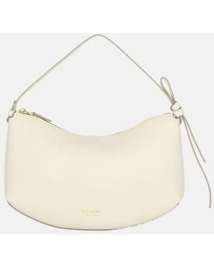 Kate Spade Loop Pebbled Leather Schoudertas Cashew Milk - Naturel