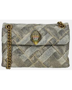 Kurt Geiger Kensington Soft Bag Schoudertas Mini Gold Denim - Grijs