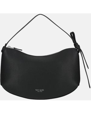 Kate Spade Loop Schoudertas Pebbled Leather Black - Zwart