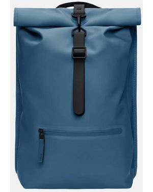 Rains Roll-top Rugzak 15 Inch Matrix - Blauw