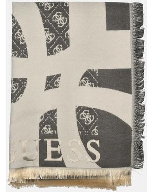 Guess Jacquard Kefiah Sjaal Black - Grijs