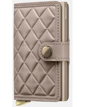 Secrid Premium Miniwallet Emboss Diamond Pasjeshouder Chalk - Naturel