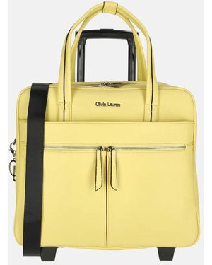 Olivia Lauren Leila Business Trolley 16 Inch Yellow - Geel