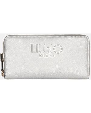 Liu Jo Ziparound Portemonnee Xl Silver - Grijs