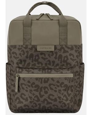 KAPTEN & SON Bergen Pro Leo Laptoprugzak 15 Inch Dark Leopard - Groen