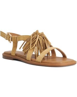Dune Lysia Suede Tasselled Sandals - Brown