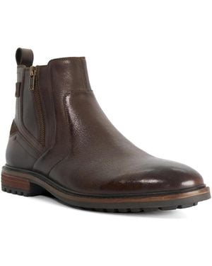 Dune Scouter Zip-Detail Ankle Boots - Brown