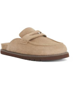 Dune Goldens Suede Backless Loafers - Brown