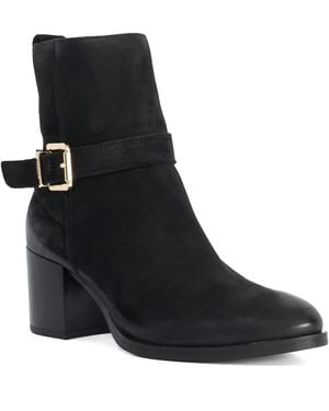 Dune Pommel Heeled Ankle Boots - Black