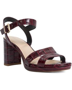 Dune Manifesting Block Heel Sandals - Brown