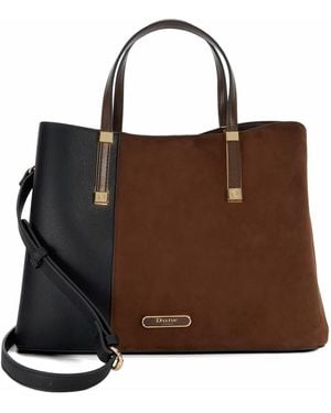 Dune Dorry Textured Tote Bag - Brown