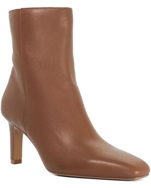 Dune Ovation High Heel Chisel Toe Ankle Boots - Brown