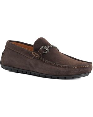 Dune Brackon Wf Suede Snaffle Trim Moccasins - Brown