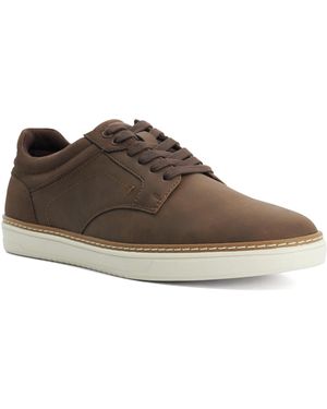 Dune Teo Lace-Up Low-Top Trainers - Brown