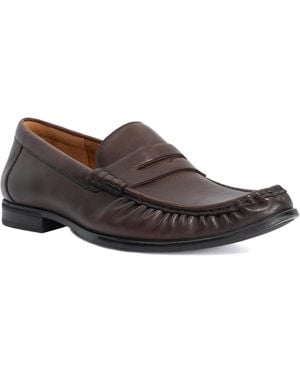 Dune Sammi Wf Leather Loafers - Brown
