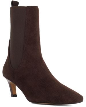 Dune Odela Slip-On Heeled Ankle Boots - Brown