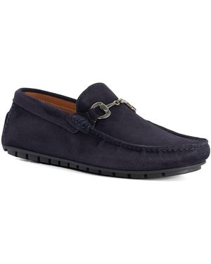 Dune Brackon Snaffle Trim Suede Loafers - Blue