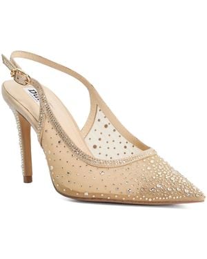 Dune Compassionate Sling Back Hotfix Courts - Natural