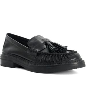 Dune Grids Tassel-Detail Loafers - Black
