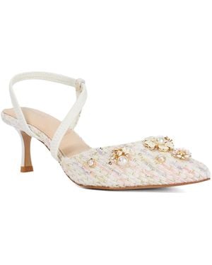 Dune Wf Dyana Floral Emellished Boucle Open Courts - Multicolour