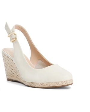 Dune Wf Capable Wide Fit Leather Wedge Heel Sandals - White