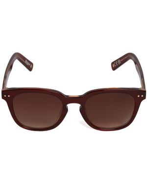 Dune Owin Square Frame Acetate Sunglasses - Brown