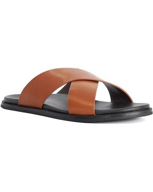 Dune Interestingg Leather Sandals - Brown