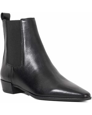 Dune Parkas Chisel Toe Low Heel Chelsea Boots - Black