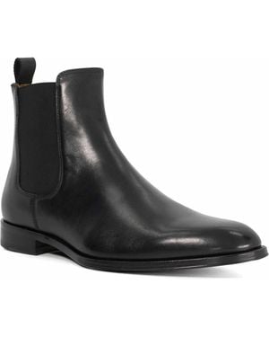 Dune Manson Premium Leather Chelsea Boots - Black