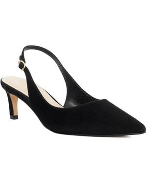 Dune Wf Celinna Wide Fit Kitten Heel Sling Backs - Black