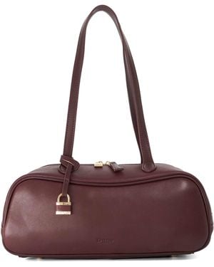 Dune Day Padlock-Detail Shoulder Bag - Purple