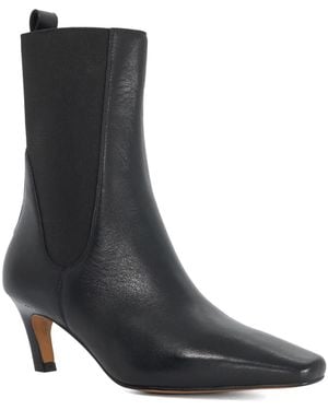 Dune Odela Slip-On Heeled Ankle Boots - Black