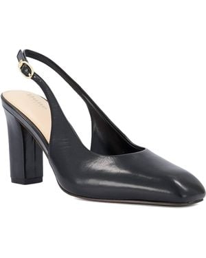 Dune Defining Chisel-Toe Slingback Court Shoes - Blue