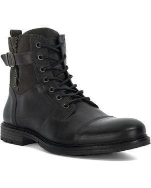 Dune Call Casual Buckle Detail Ankle Boots - Black