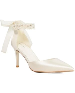Dune Corsages Ankle Tie Satin Bridal Shoes - Metallic