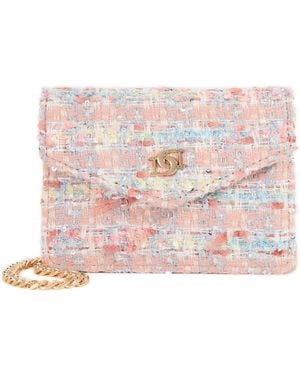 Dune Kisses Boucle Chain Handle Purse - Pink