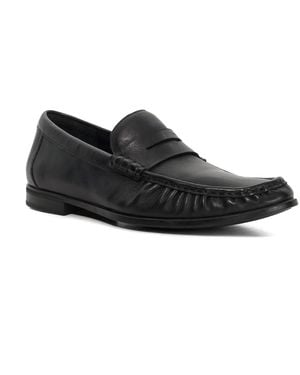 Dune Sammi Leather Penny Loafers - Black