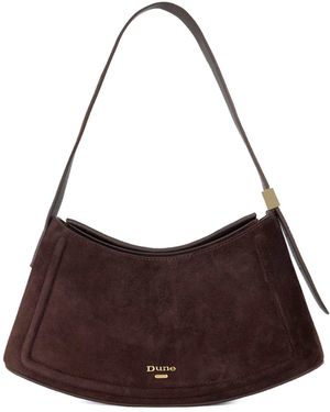Dune Dependent T Suede Shoulder Bag - Brown