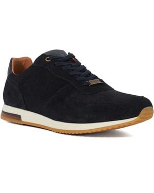 Dune Wf Trilogy Wide Fit Lace-Up Runner Trainers - Blue