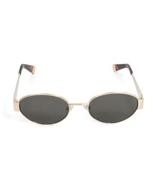 Dune Glee Oval Frame Tortoiseshell Sunglasses - Metallic